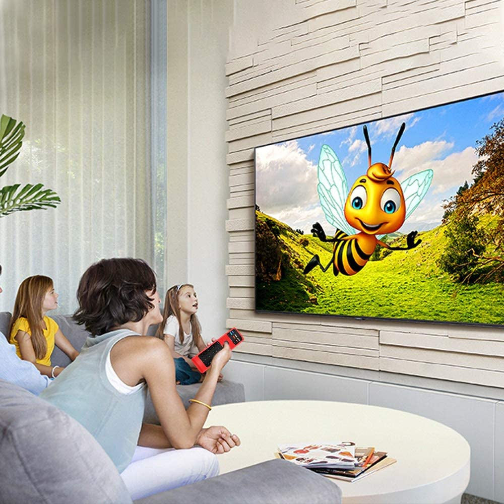 Silicone Protective Case for Vizio XRT136 Smart TV Remote, Lightweight Anti-Slip Shockproof Cover Holder - Red