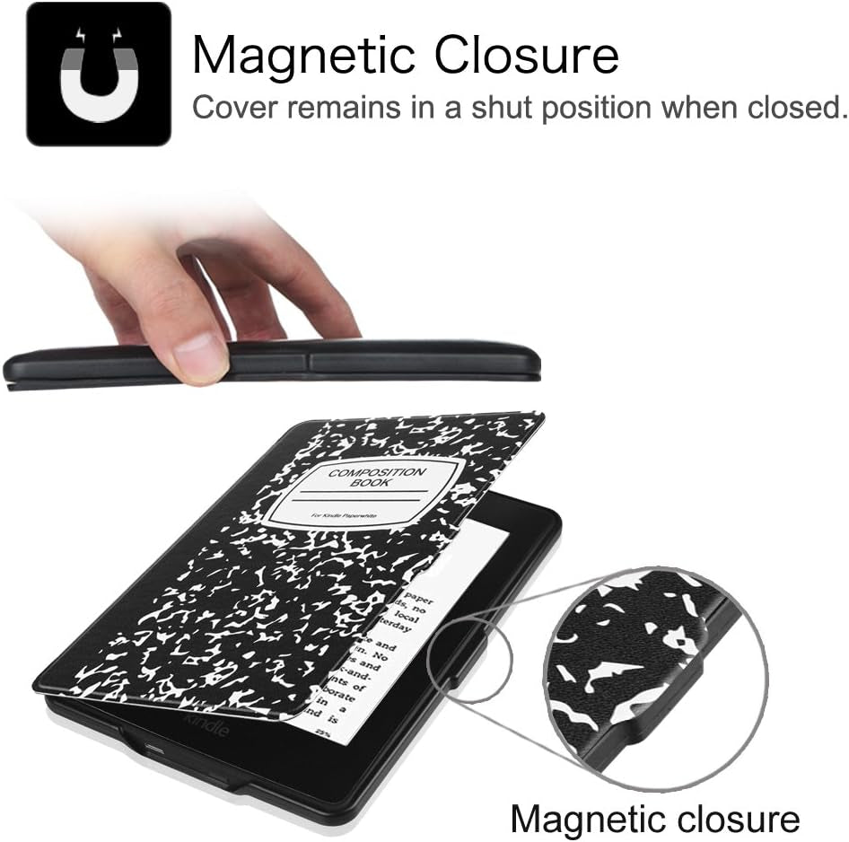 Slimshell Case for 6" Kindle Paperwhite 2012-2017 (Model No. EY21 & DP75SDI) - Lightweight Protective Cover with Auto Sleep/Wake (Not Fit Paperwhite 10Th & 11Th Gen), Composition B