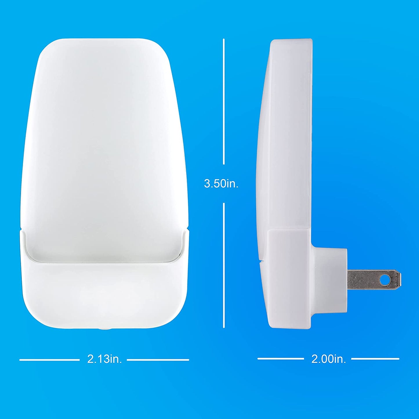 LED Night Lights Plug into Wall, Dusk to Dawn Sensor, Ambient Lighting, Dorm Room Essentials, Bathroom Decor, Smart Home, for Bedroom, Cool White, 55992, 4 Pack