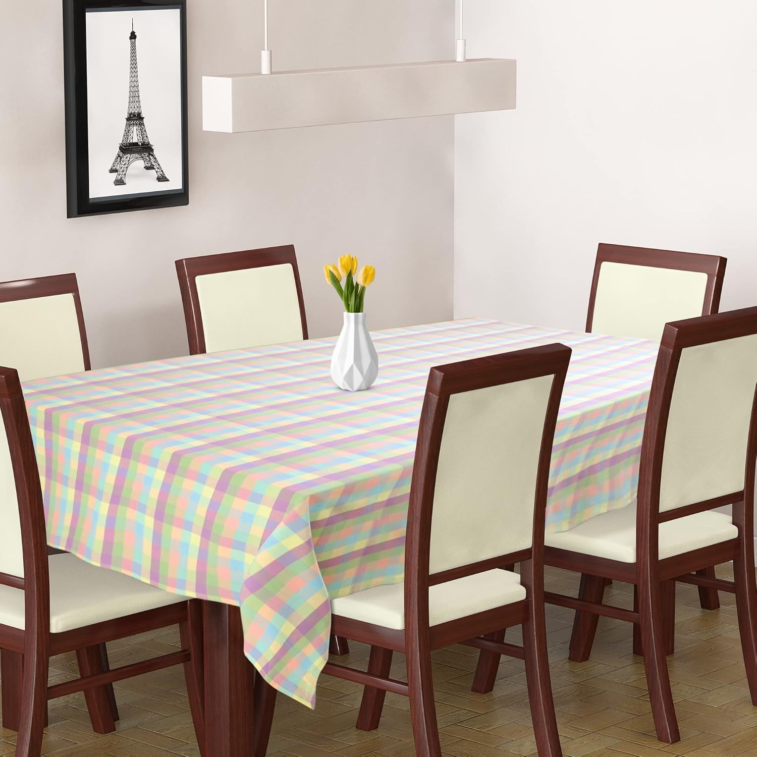 Buffalo Check Cotton Tablecloth for Kitchen and Dining - 52x70 Inches, Rectangle, Seats 4-6, Ideal for Weddings, Holidays, and Special Occasions