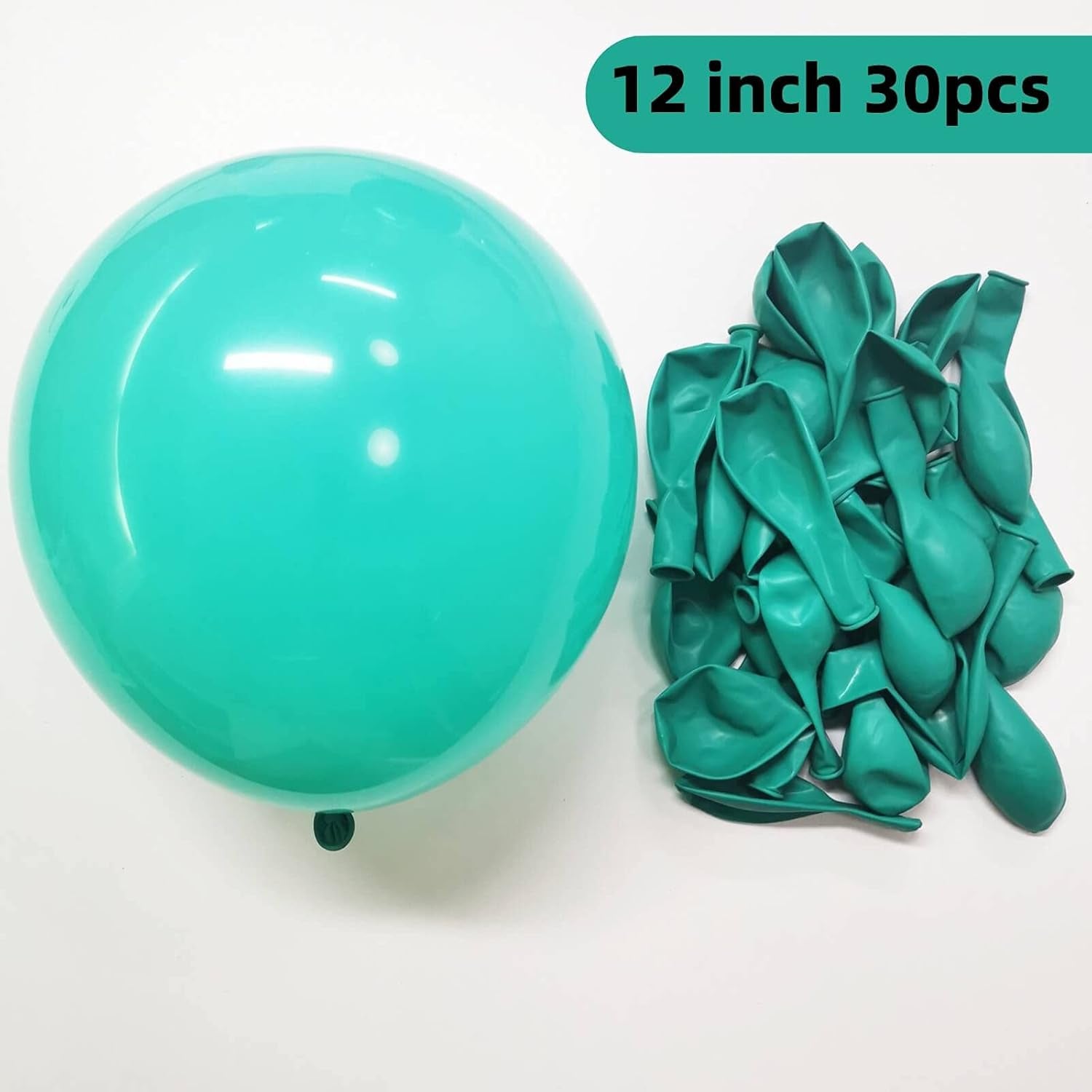 Metallic Green Balloons - 50 Pack 12 Inch Turquoise & Teal Blue for Birthday & Party Decorations