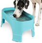 Extra Large Water Bowl for Dogs, Raised Outdoor Dog Water Bowl (2.25 Gallon XL Capacity), Big Trough Style Food Dish for Indoors or Outside, No Spill Large Dog Bowls, Aquamarine
