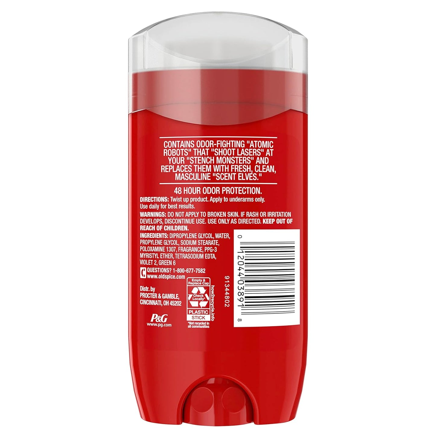 High Endurance Deodorant for Men, Pure Sport Scent, 3.0 Oz