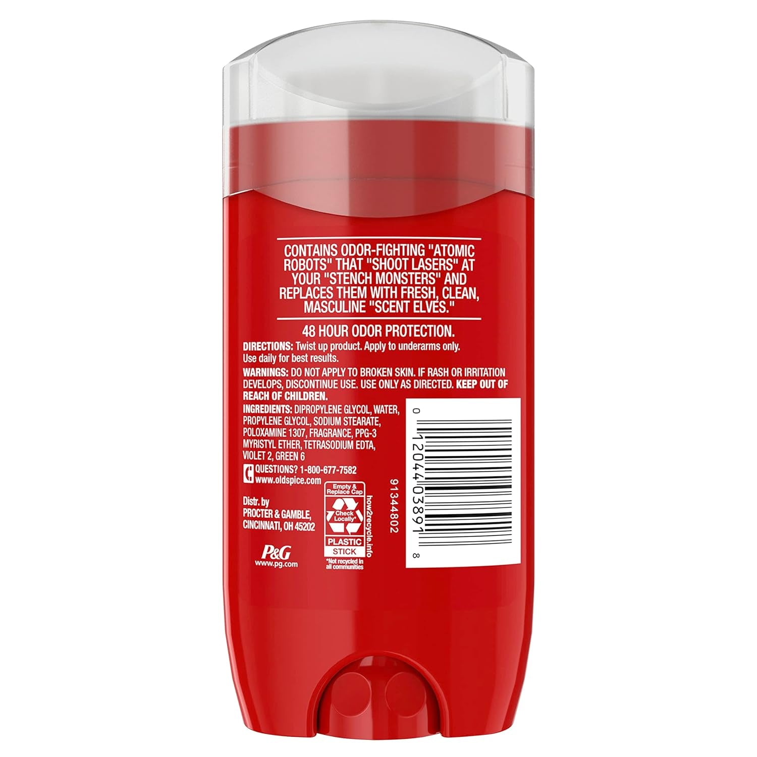 High Endurance Deodorant for Men, Pure Sport Scent, 3.0 Oz