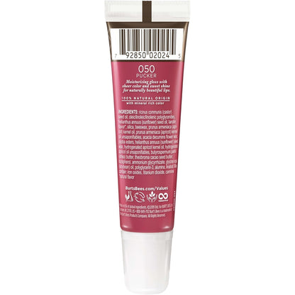 Lip Gloss, Lip Shine for Women, 100% Natural Makeup, Pucker