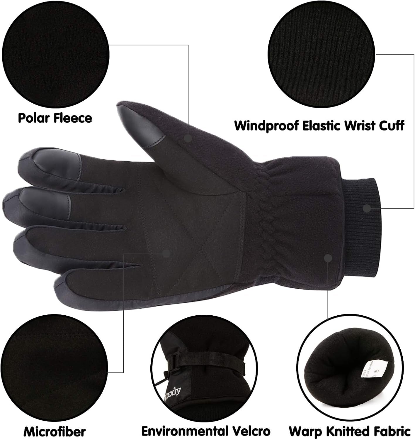 Professional Winter Gloves: Waterproof, Windproof, 3M Insulated, Dual-Layer Touchscreen Design for Men and Women