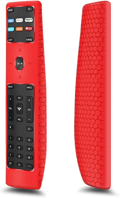Silicone Protective Case for Vizio XRT136 Smart TV Remote, Lightweight Anti-Slip Shockproof Cover Holder - Red