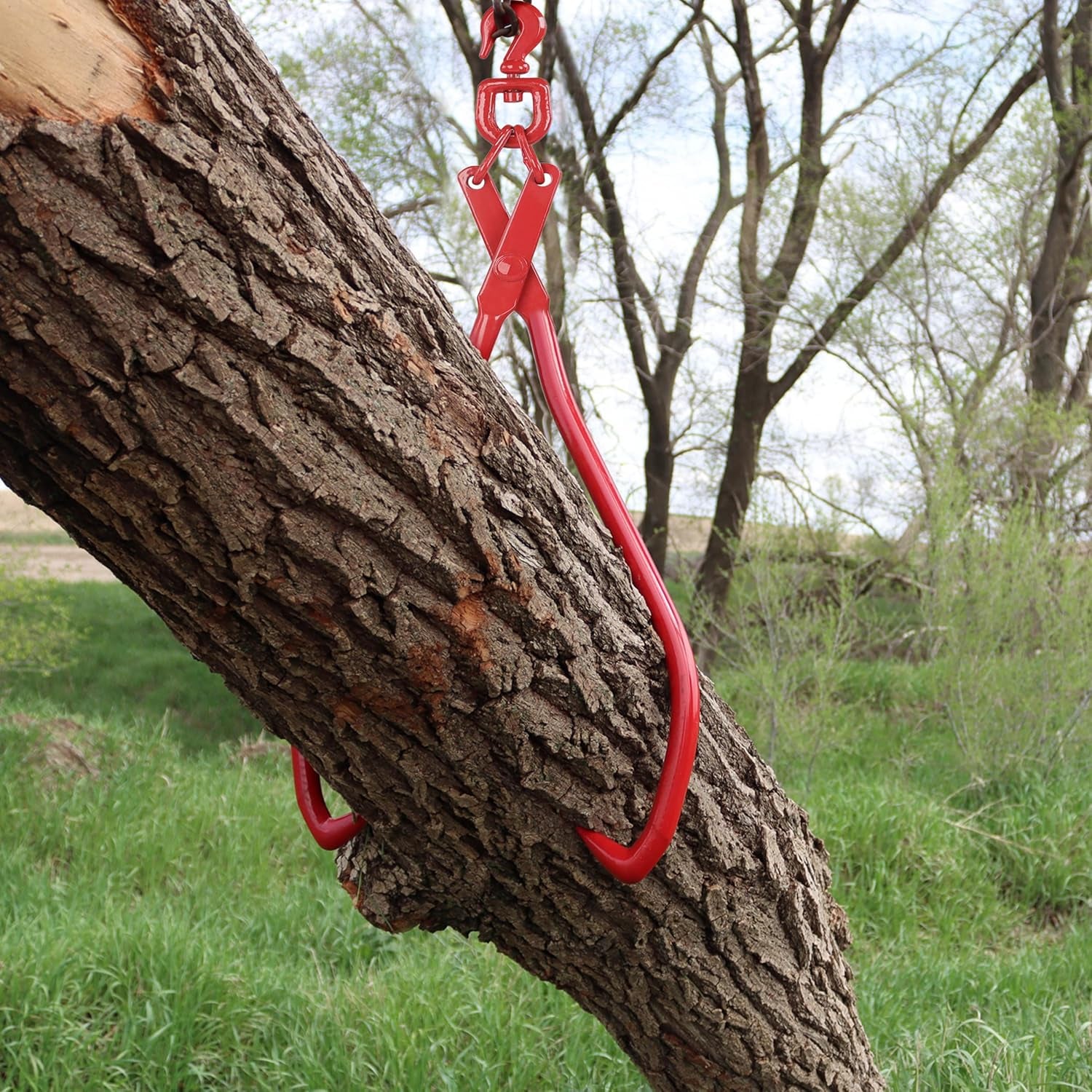 Timber Claw Hook, 32In - Log Lifting Tongs Heavy Duty Grapple Timber Claw, Lumber Skidding Tongs Logging Grabber