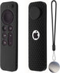 Silicone Remote Case for Apple TV 4K 2Nd Gen 2021 Siri Remote Anti-Slip Durable Silicone Cover Magnetic Protective Sleeve Shockproof Remote Case(Black)