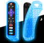 Protective Case for Roku Steaming Stick 3600R, TCL Roku TV RC280 RC282 Remote - Casebot (Honey Comb Series) Light Weight (Anti Slip) Shock Proof Silicone Remote Controller Cover, Sky Blue Glow