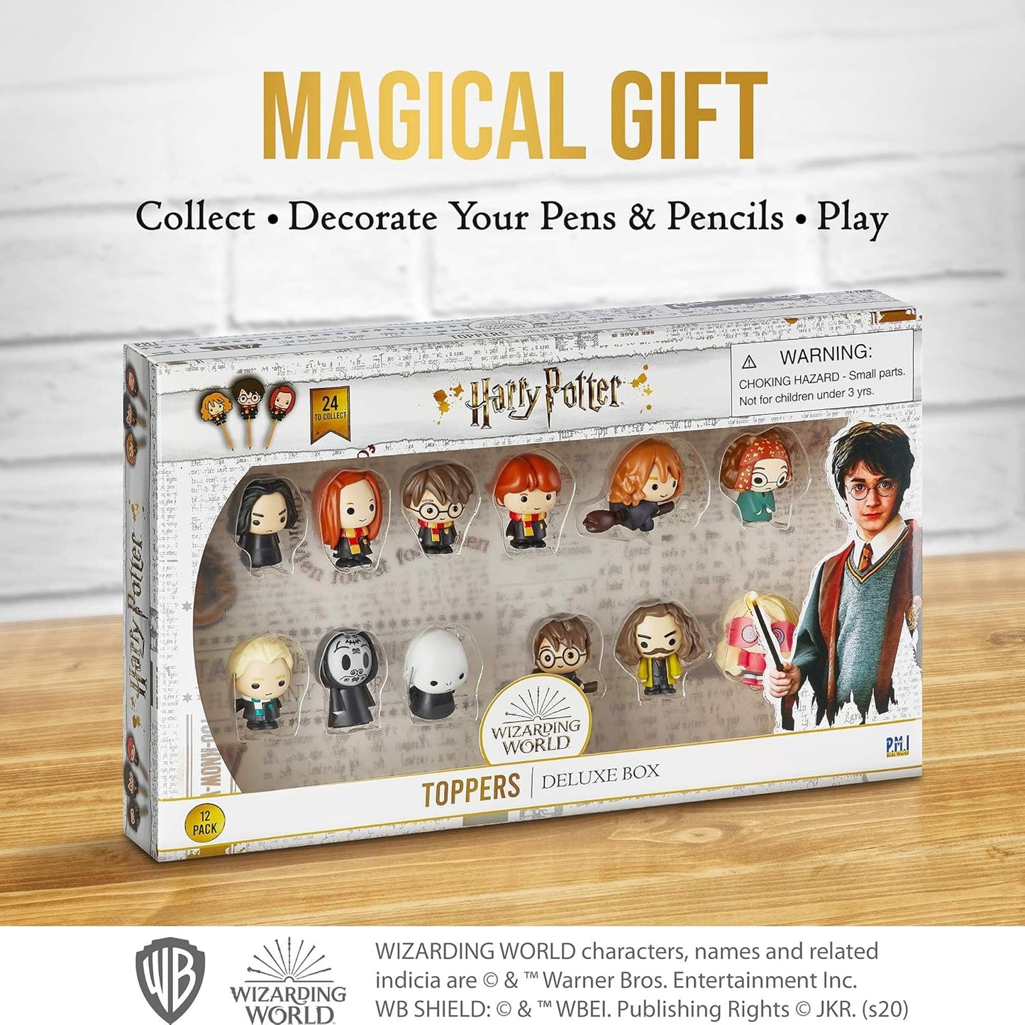 Harry Potter Pencil Toppers, Gifts, Toys, Collectibles – Set of 12 Harry Potter Figures for Writing, Party Decor –Ron Weasley, Hermione Granger,Sybil Trelawney and More by , 2.4 In., Soft PVC (B12)