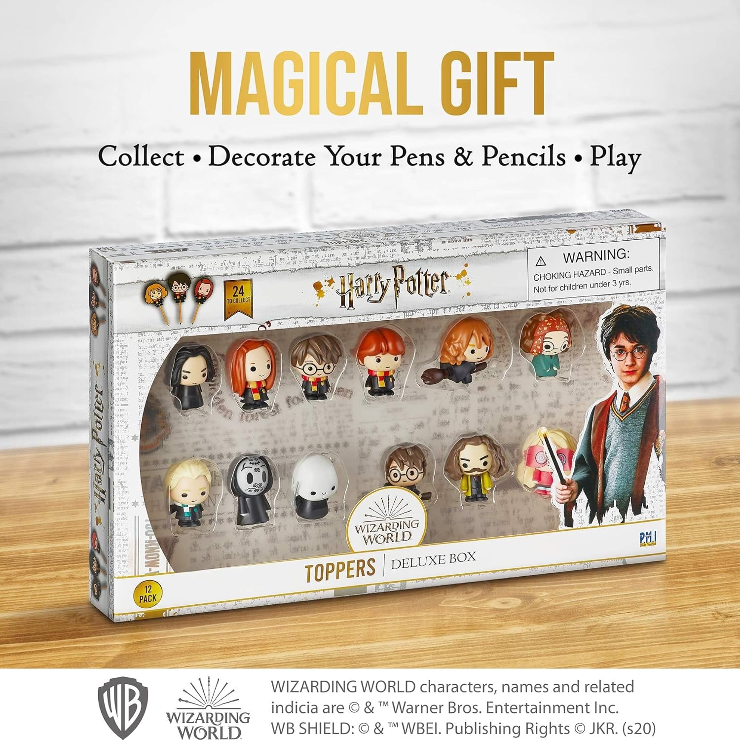 Harry Potter Pencil Toppers, Gifts, Toys, Collectibles – Set of 12 Harry Potter Figures for Writing, Party Decor –Ron Weasley, Hermione Granger,Sybil Trelawney and More by , 2.4 In., Soft PVC (B12)
