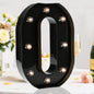 Light up Black Alphabet Marquee Number Sign LED Marquee Number Lights Sign for Night Light Home Bar Christmas Lamp Birthday Party Wedding Decoration 0
