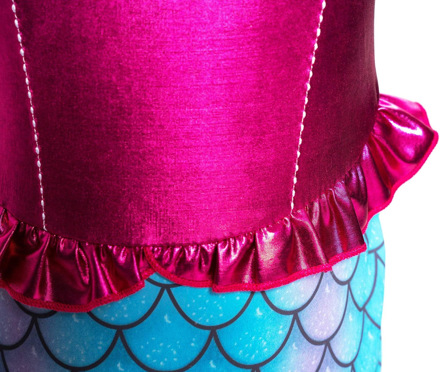 Girls Mermaid Costume Princess Dress up with Accessories Pink, 3T