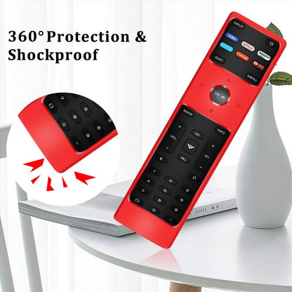 Silicone Protective Case for Vizio XRT136 Smart TV Remote, Lightweight Anti-Slip Shockproof Cover Holder - Red