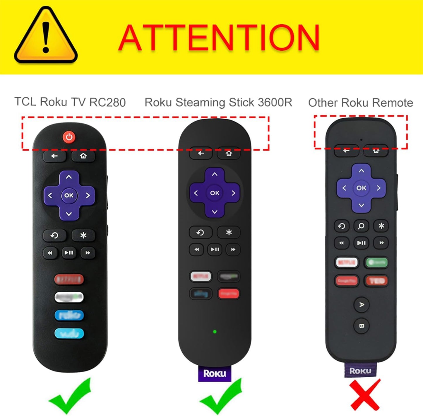 Protective Case for Roku Steaming Stick 3600R, TCL Roku TV RC280 RC282 Remote - Casebot (Honey Comb Series) Light Weight (Anti Slip) Shock Proof Silicone Remote Controller Cover, Sky Blue Glow