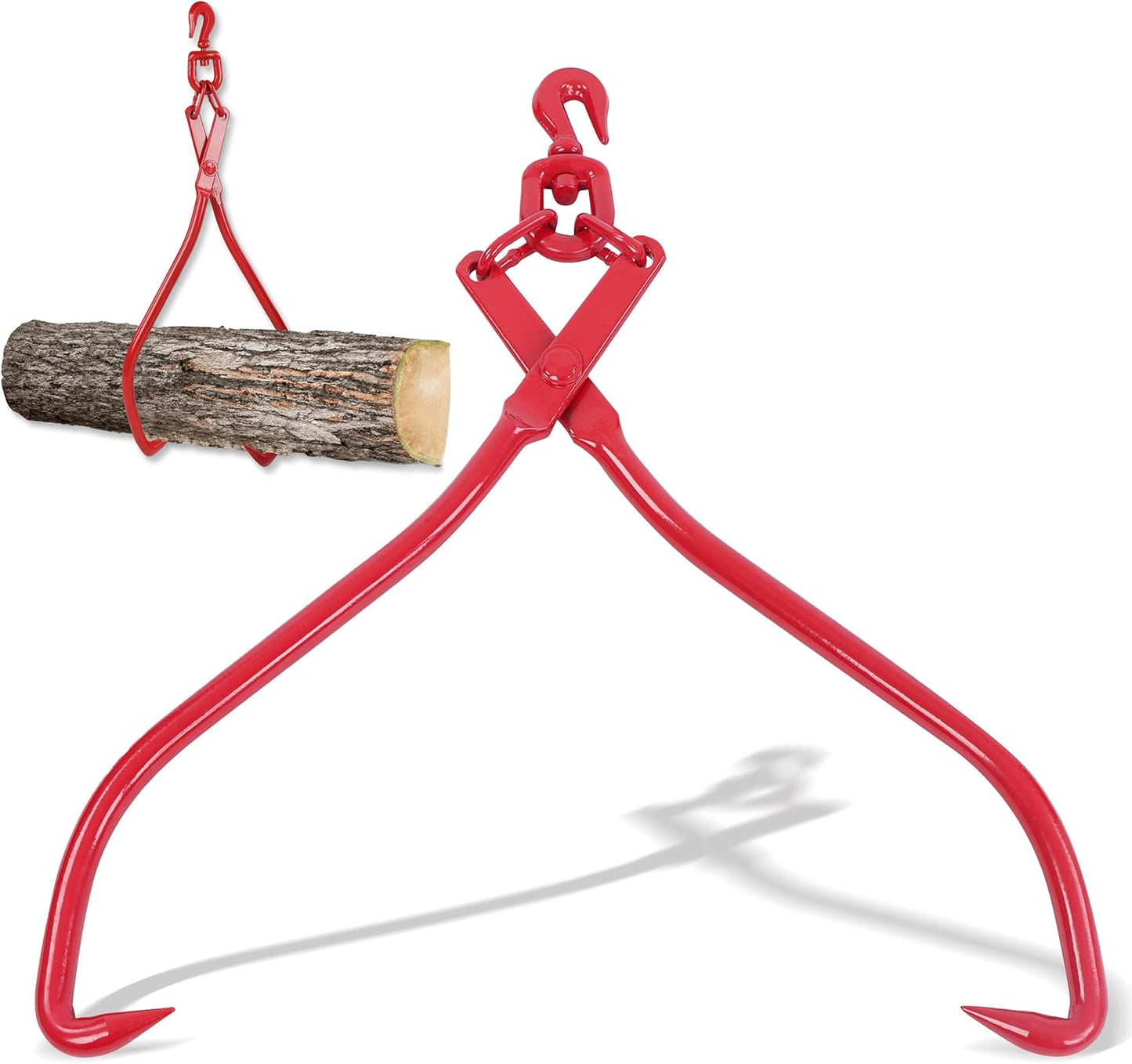 Timber Claw Hook, 32In - Log Lifting Tongs Heavy Duty Grapple Timber Claw, Lumber Skidding Tongs Logging Grabber