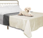 Pet Bed Blanket Reversible 100% Waterproof Velvet Super Soft for Sofa and Bed (40X60 Inches, Cream+Grey)