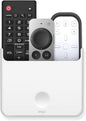 Universal Remote Holder Mount Compatible with Apple TV Remote and All Other Remote Controls - Adhesive Tape or Screw Mounting Options, Available Wired Charging [Large] [White]